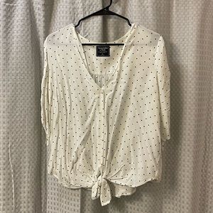 Abercrombie & Fitch Button-up Tie Top
